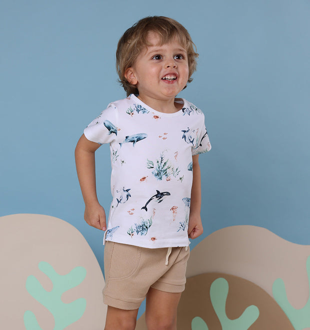 Snuggle Hunny Organic Shorts - Pebble