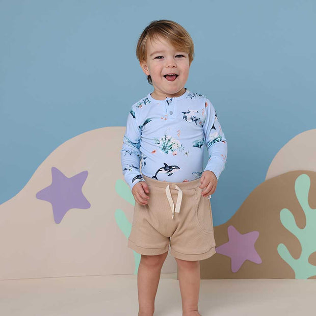 Snuggle Hunny Organic Shorts - Pebble