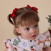 Snuggle Hunny Red Piggy Tail Hair Clips - Pair