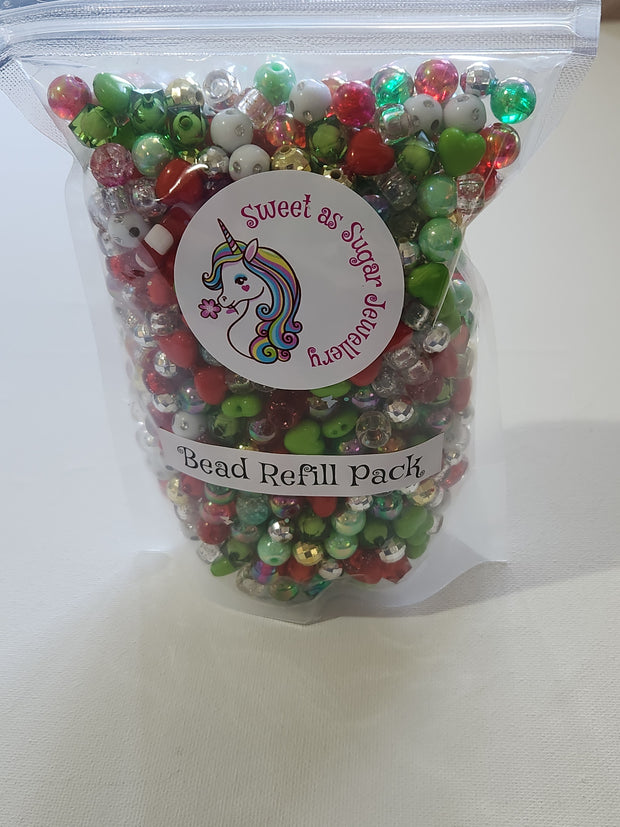 Sweet As Sugar Jewellery Bead Refill Pack - Christmas