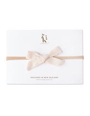 Karibou School Girl Linen Bow - Cream