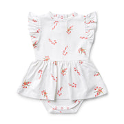 Snuggle Hunny Short Sleeve Organic Dress - Christmas - Candy Cane
