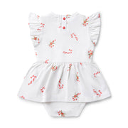 Snuggle Hunny Short Sleeve Organic Dress - Christmas - Candy Cane
