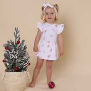 Snuggle Hunny Short Sleeve Organic Dress - Christmas - Candy Cane