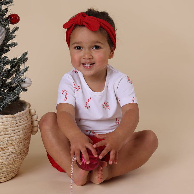 Snuggle Hunny Candy Cane Christmas Organic T-Shirt