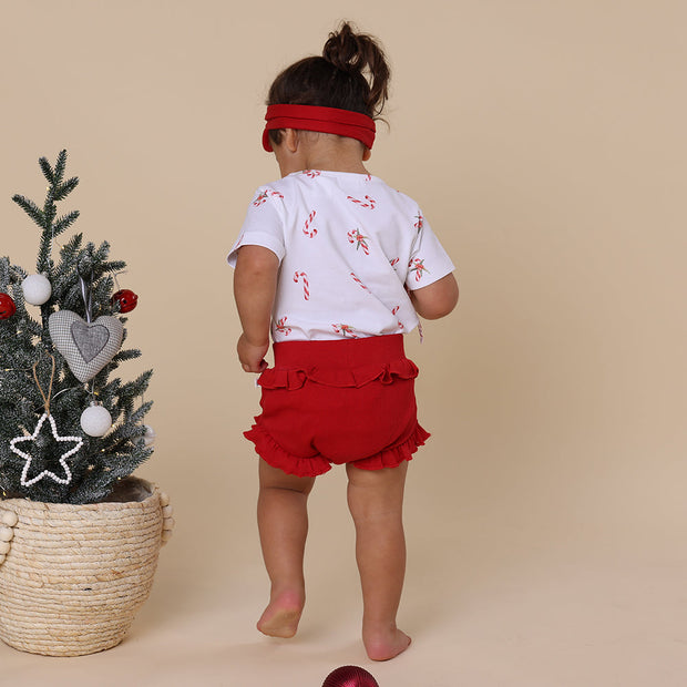 Snuggle Hunny Candy Cane Christmas Organic T-Shirt