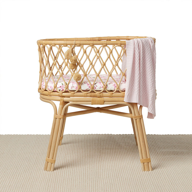Snuggle Hunny Organic Bassinet Sheet / Change Pad Cover - Cherry Blossom