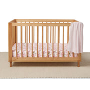 Snuggle Hunny Organic Fitted Cot Sheet Cherry Blossom
