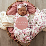 Snuggle Hunny Reversible Milestone Cards - Cherry Blossom & Jewel