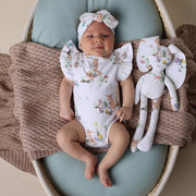 Snuggle Hunny Short Sleeve Organic Bodysuit with Frill - Easter - Easter Bunnies