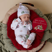Snuggle Hunny Red Diamond Knit Organic Baby Blanket