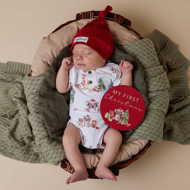 Snuggle Hunny  Short Sleeve Organic Bodysuit - Christmas - Kangas & Koalas