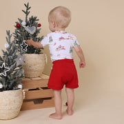 Snuggle Hunny  Short Sleeve Organic Bodysuit - Christmas - Kangas & Koalas