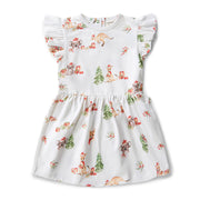 Snuggle Hunny Short Sleeve Organic Dress - Christmas - Kangas & Koalas