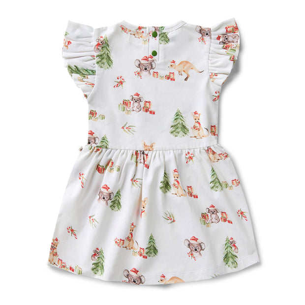 Snuggle Hunny Short Sleeve Organic Dress - Christmas - Kangas & Koalas