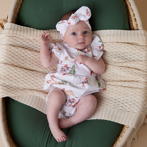 Snuggle Hunny Short Sleeve Organic Dress - Christmas - Kangas & Koalas