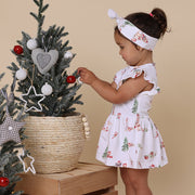 Snuggle Hunny Short Sleeve Organic Dress - Christmas - Kangas & Koalas