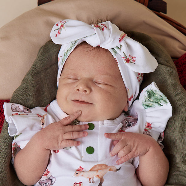 Snuggle Hunny Organic Topknot - Christmas Kangas & Koalas