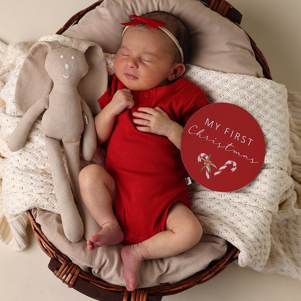 Snuggle Hunny Red Velvet Bow
