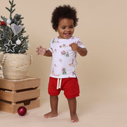 Snuggle Hunny Red Organic Shorts