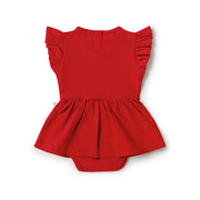 Snuggle Hunny Red  Short Sleeve Organic Dress