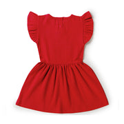 Snuggle Hunny Red  Short Sleeve Organic Dress