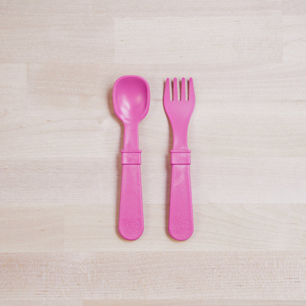 Re-Play Forks and Spoons - Bright Pink