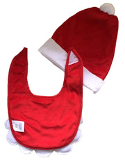 Korango Christmas Santa Bib and Beanie Set