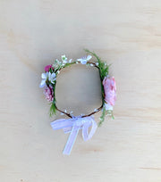 A Little Lacey Marla Girls Boho Dusty Pink Flower Crown