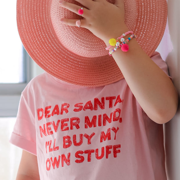 Lauren Hinkley Australia Pom Pom Rings  (Adjustable Size) Hot Pink