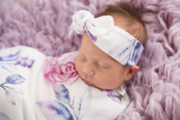 Snuggle Hunny Kids Lilac Skies Topknot Headband