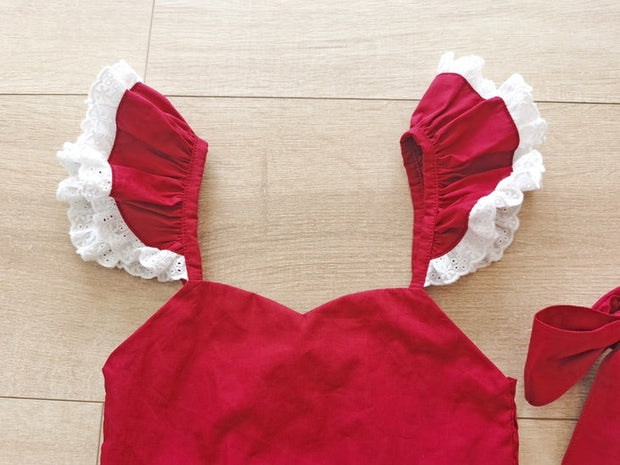 A Little Lacey Serenade Girls Rosie Red Christmas Dress