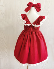 A Little Lacey Serenade Girls Rosie Red Christmas Dress