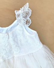 A Little Lacey Enchanted Angel Ivory Baby Girls Tutu Dress