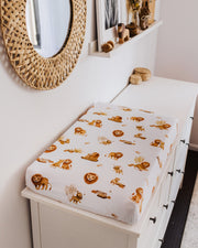 Snuggle Hunny  Fitted Bassinet Sheet / Change Pad Cover / Lion