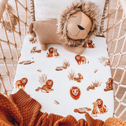 Snuggle Hunny  Fitted Bassinet Sheet / Change Pad Cover / Lion