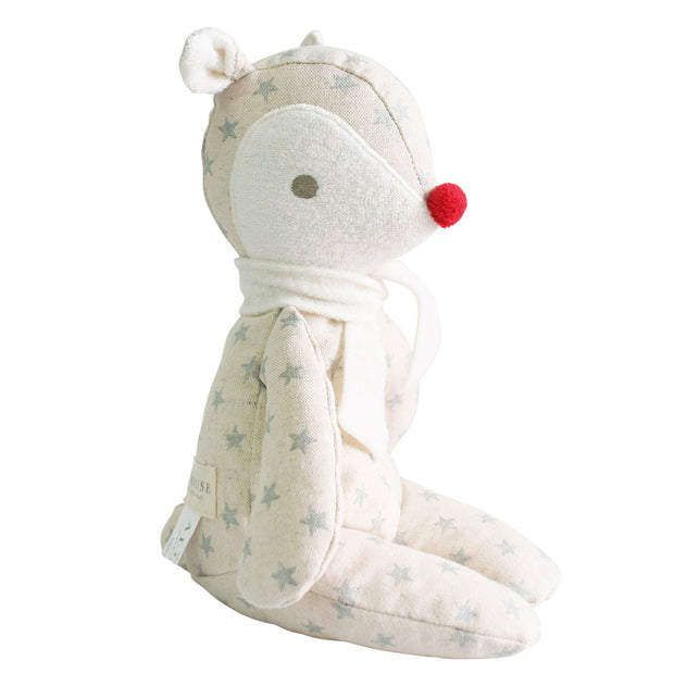 Alimrose Designs Soft Doll – Baby Rudolph Linen Star