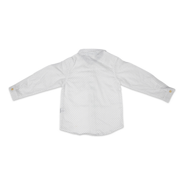 Korango Boys Classic White Shirt with Polka Dots