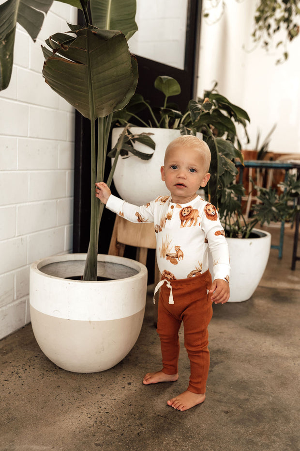 Snuggle Hunny Kids Long Sleeve Bodysuit / Lion