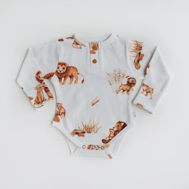 Snuggle Hunny Kids Long Sleeve Bodysuit / Lion