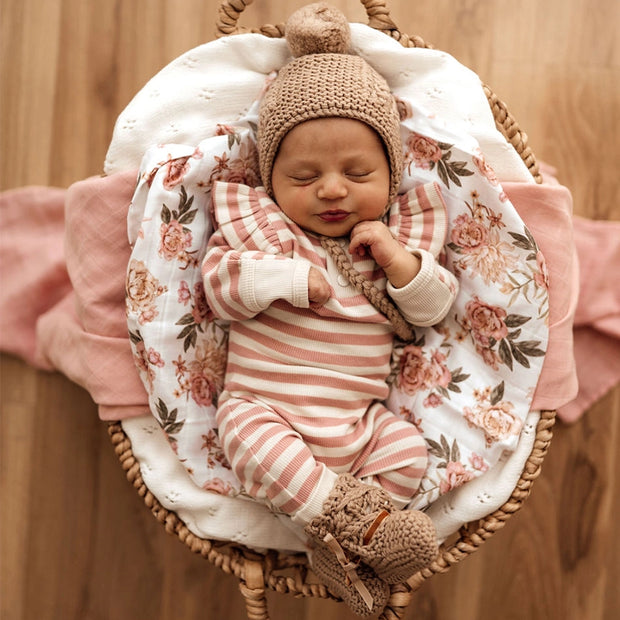 Snuggle Hunny Kids Growsuit Rose Stripe
