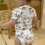 Snuggle Hunny Kids Dino Short Sleeve Organic Bodysuit