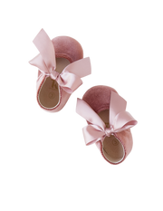 Karibou Victoria Velvet Baby Mary Jane Shoes - Vintage Rose