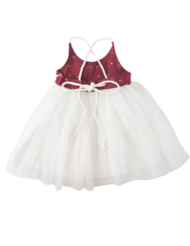 Karibou Willa Linen Tutu Dress - Golden Stars