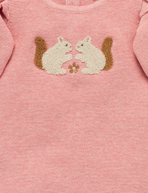 Purebaby Baby Girls Crab Apple Squirrel Dress