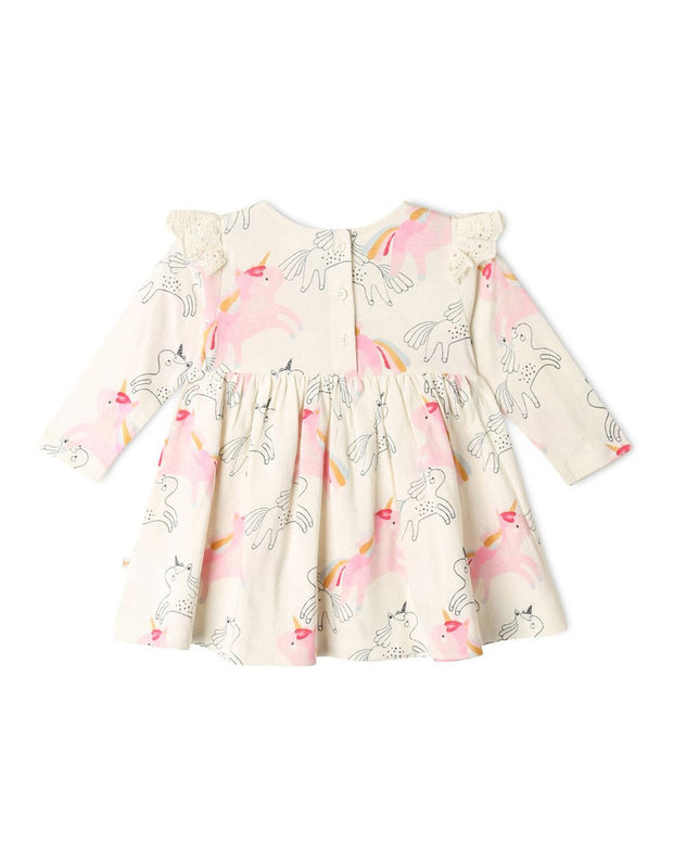 Sprout Georgia Flutter Sleeve Dress Unicorn