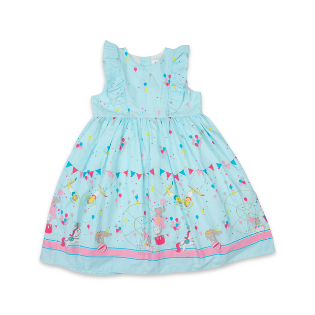 Korango Party Dress Circus Frill Dress - Blue