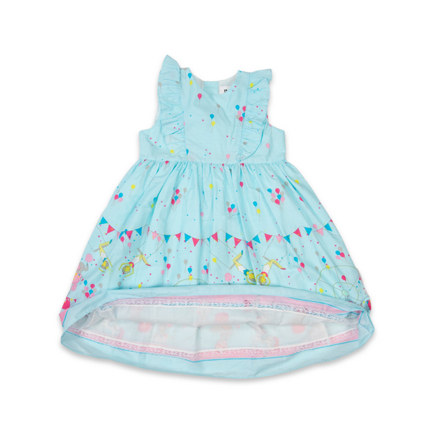 Korango Party Dress Circus Frill Dress - Blue
