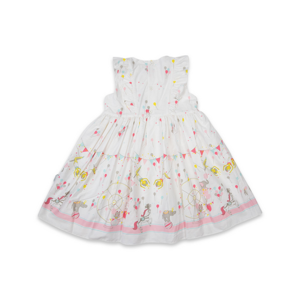 Korango Party Dress Circus Frill Dress - White