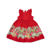 Korango Party Dress Floral Frill Dress - Red